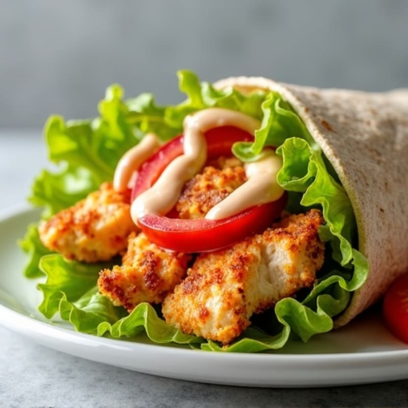 Healthy Buffalo Ranch Chicken Wrap
