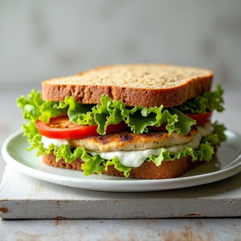 Herb-Roasted Chicken and Greek Yogurt Salad Sandwich