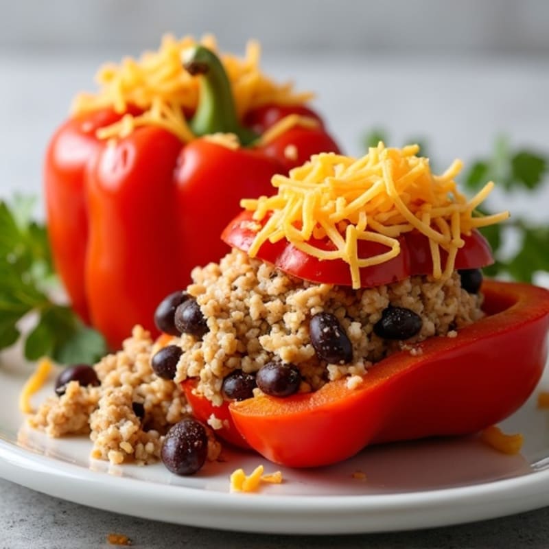 Protein-Packed Ground Turkey Stuffed Bell Peppers