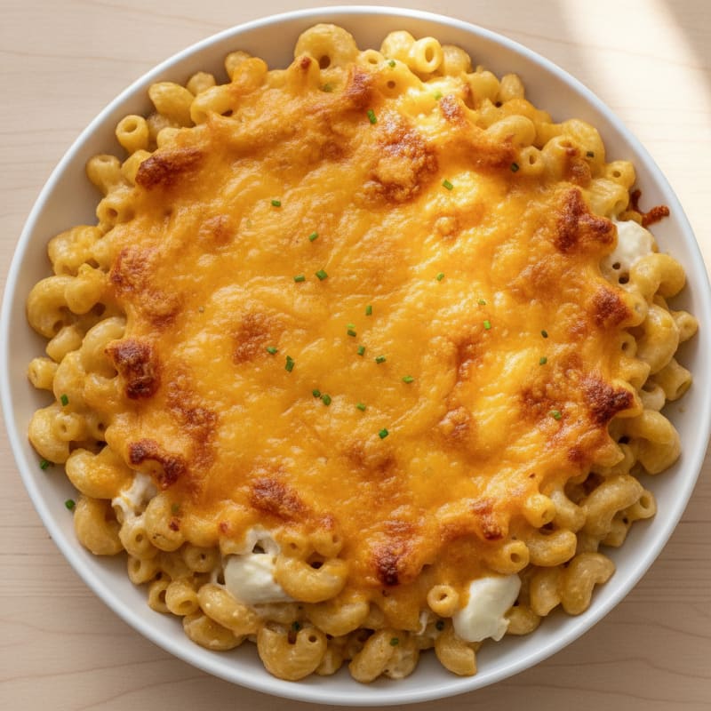 Baked Macaroni with Three Cheeses