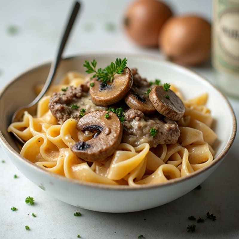 Creamy Greek Yogurt Beef Stroganoff with Mushrooms