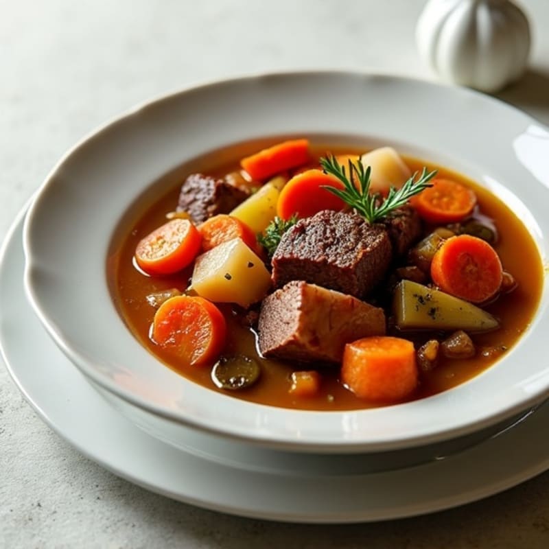 Hearty Slow-Cooked Lean Beef and Root Vegetable Stew