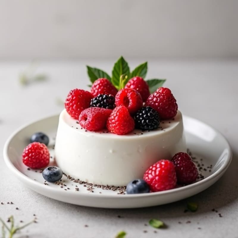 Silky Greek Yogurt Protein Mousse with Mixed Berries