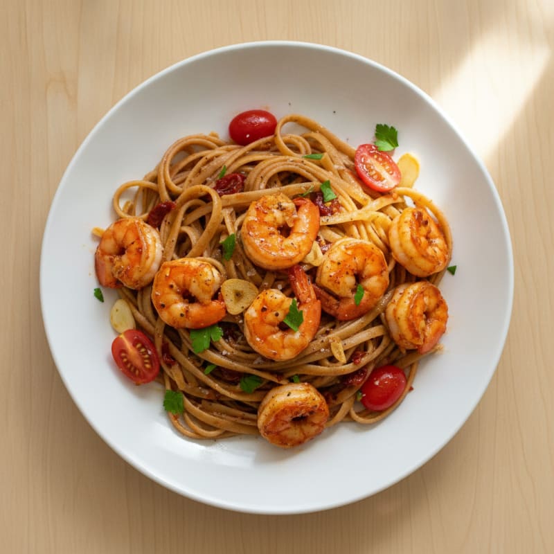 Spicy Calabrian Chili Shrimp Linguine