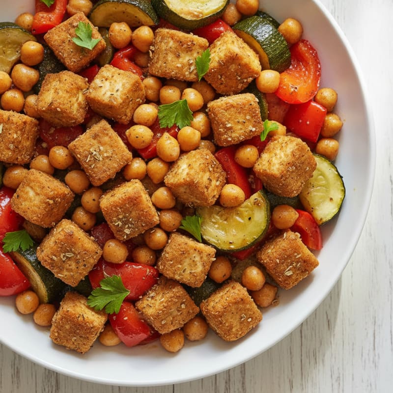 Tofu & Roasted Vegetable Power Bowl