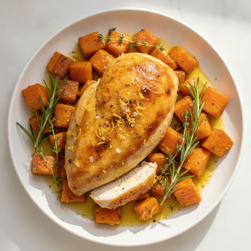 Lemon Herb Roasted Chicken with Root Vegetables