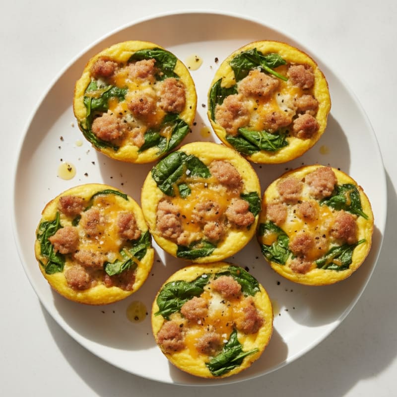 Sausage and Cheddar Egg Cups