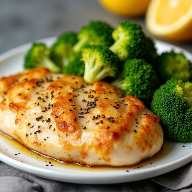 Sheet Pan Lemon Garlic Chicken and Crispy Broccoli