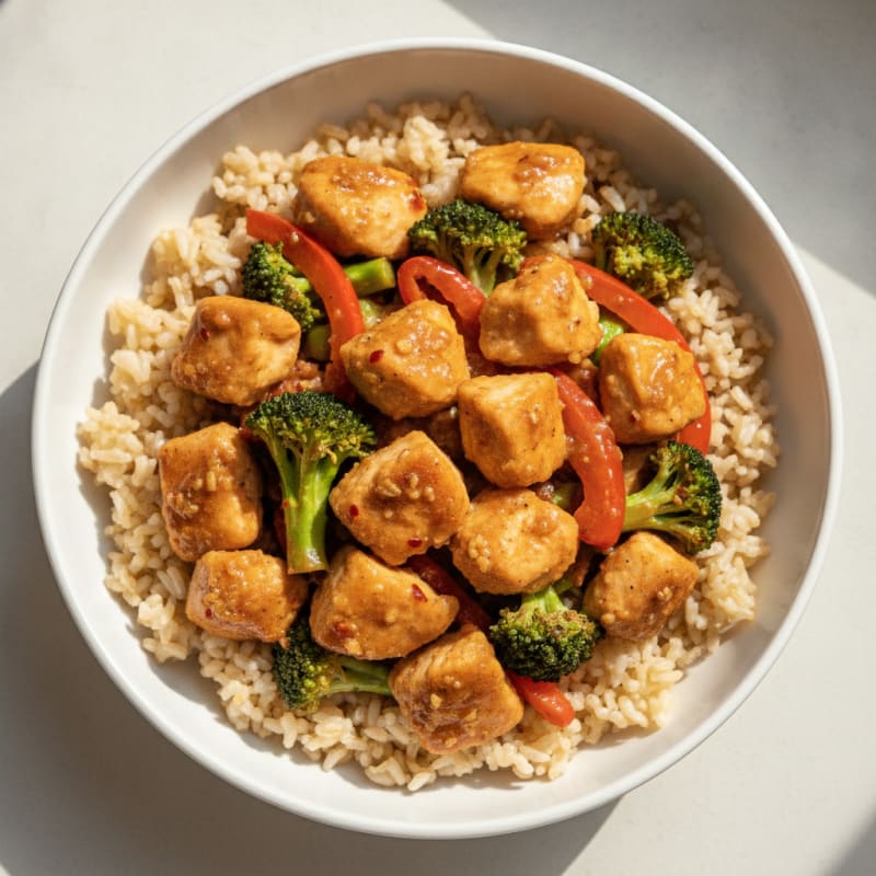 Healthy General Tso's Chicken Stir-Fry