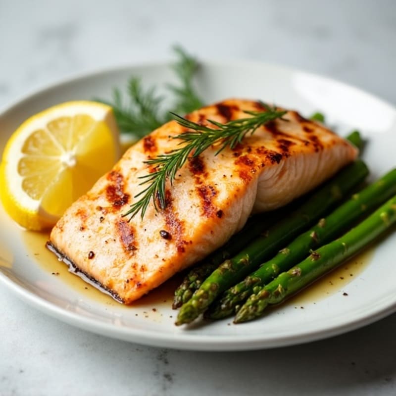 Lemon Herb Grilled Salmon with Asparagus