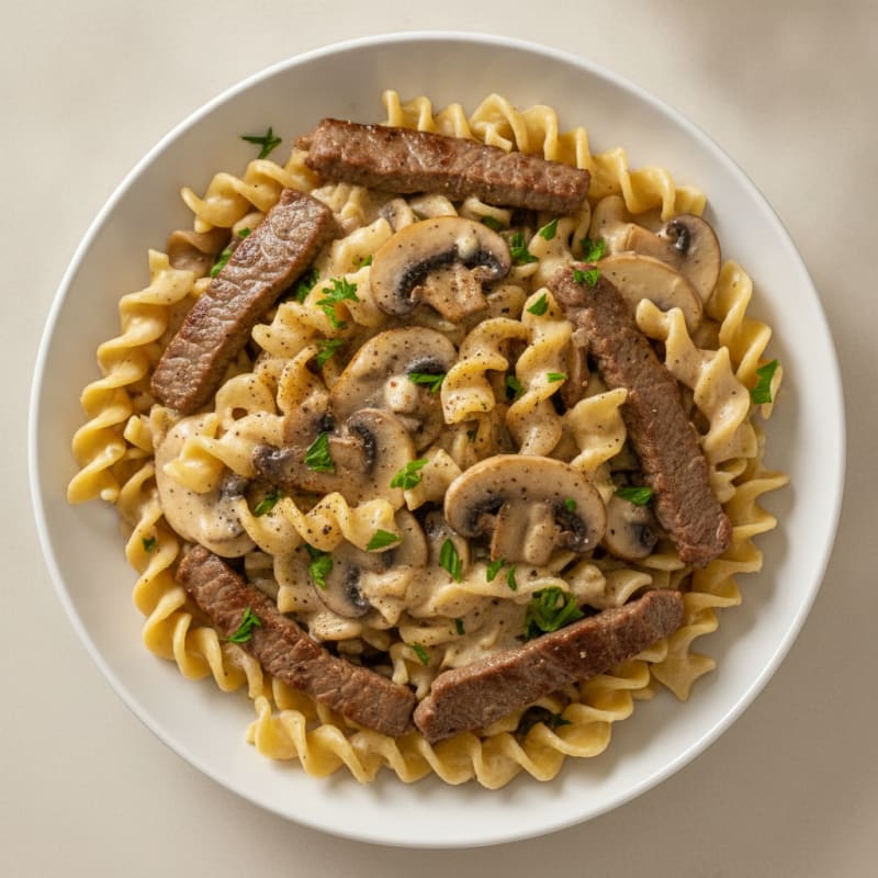 Beef Stroganoff with Egg Noodles