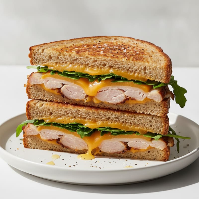Triple-Decker Grilled Cheese Sandwich