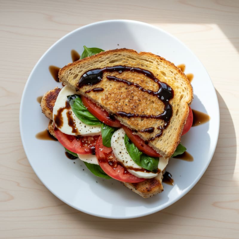Grilled Caprese Sandwich with Balsamic Glaze