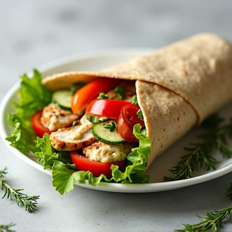 Herb-Grilled Chicken and Fresh Veggie Wrap