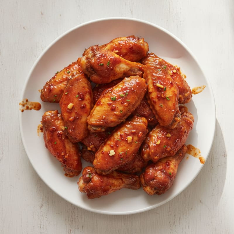 Spicy BBQ Glazed Chicken Wings
