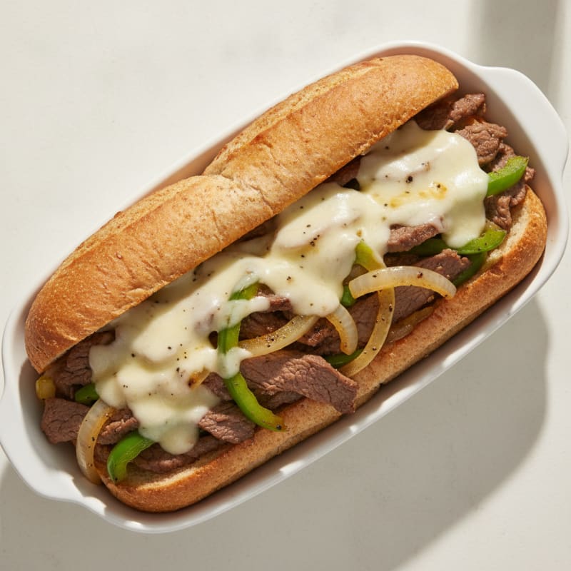 Classic Philly Cheesesteak Sandwich