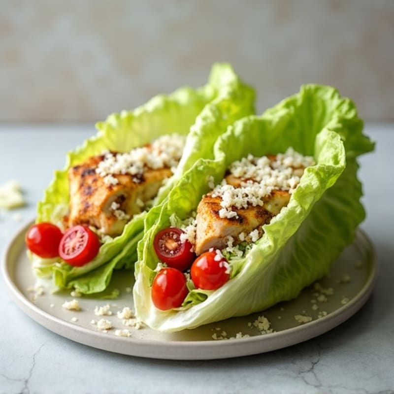 Grilled Chicken Caesar Lettuce Wraps