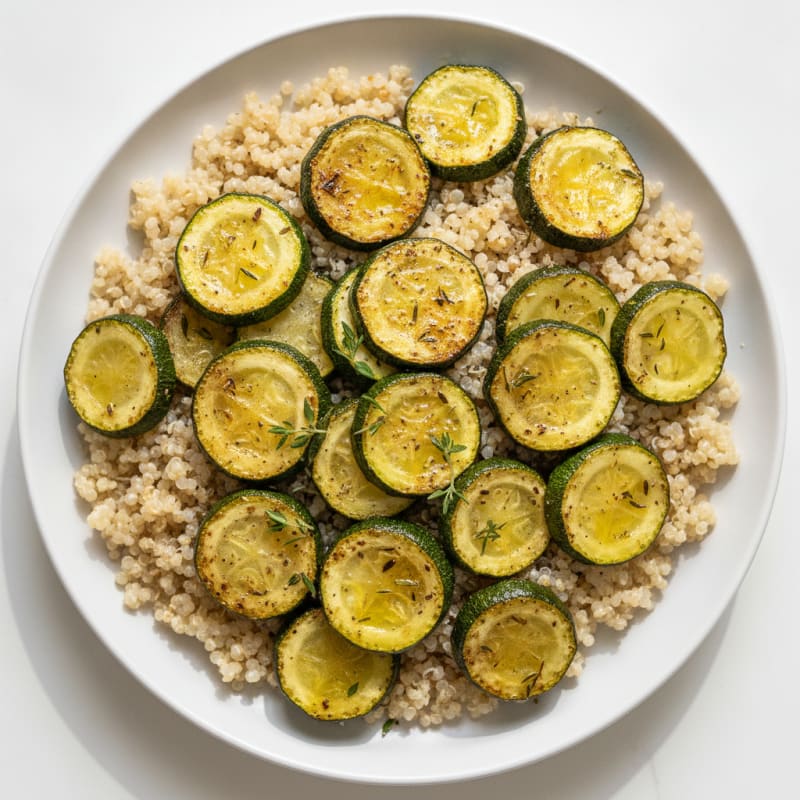 Herb-Roasted Zucchini with Quinoa