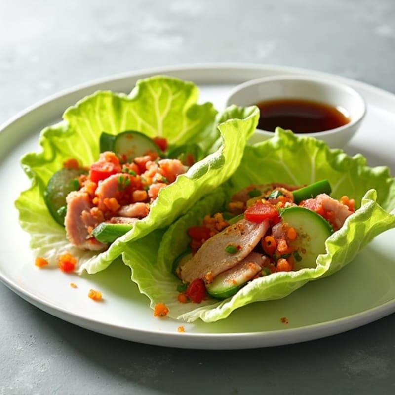 Fresh Spicy Tuna Lettuce Wraps