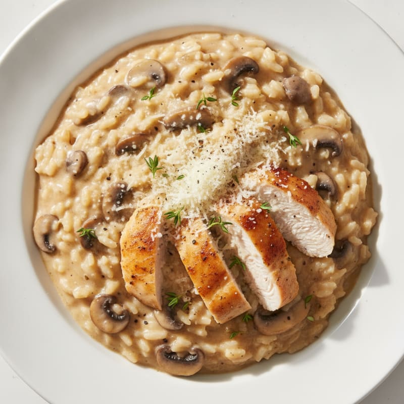 Creamy Parmesan Mushroom Risotto