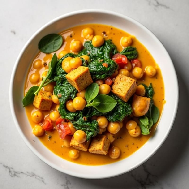Creamy Chickpea and Spinach Curry