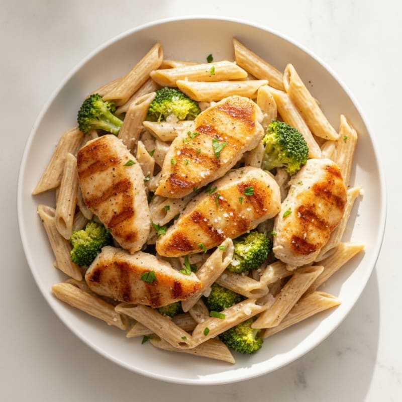 Garlic Parmesan Chicken Alfredo Pasta
