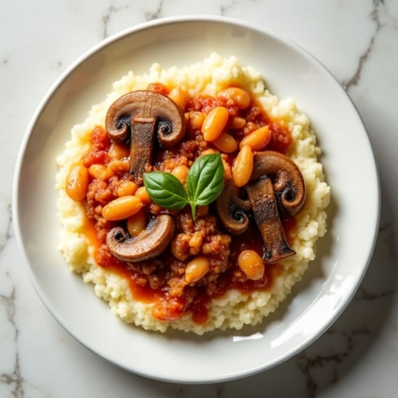 Hearty Mushroom Ragu with Creamy Cauliflower Mash