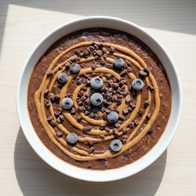 Chocolate Protein Smoothie Bowl with Almond Butter