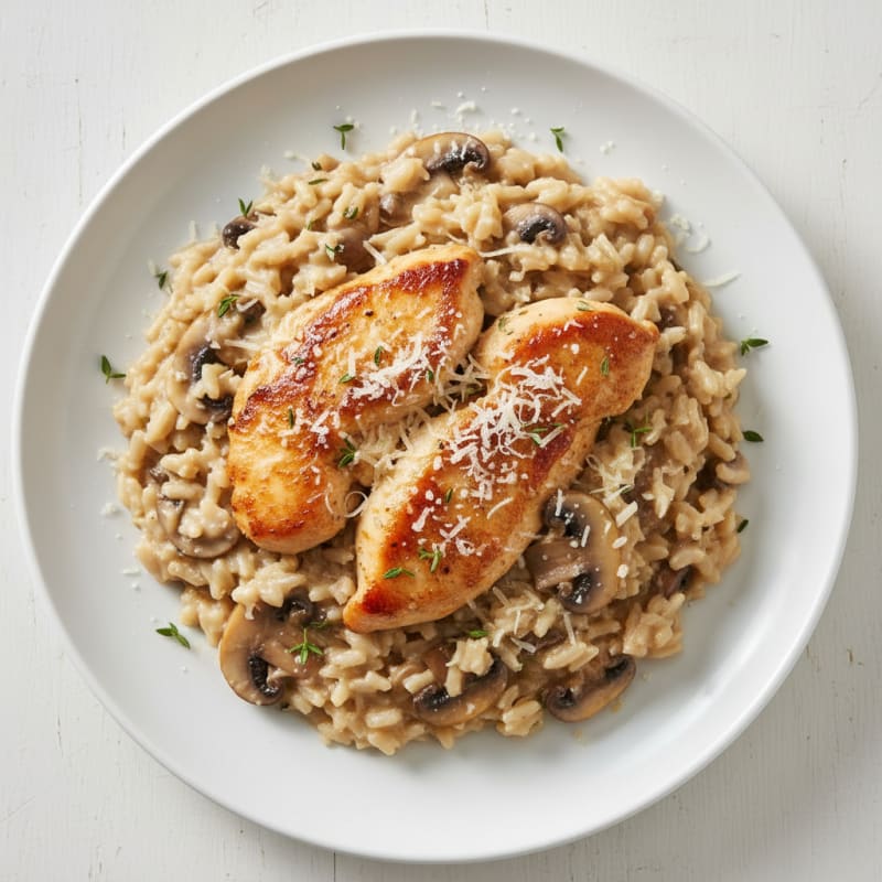 Creamy Mushroom Parmesan Risotto