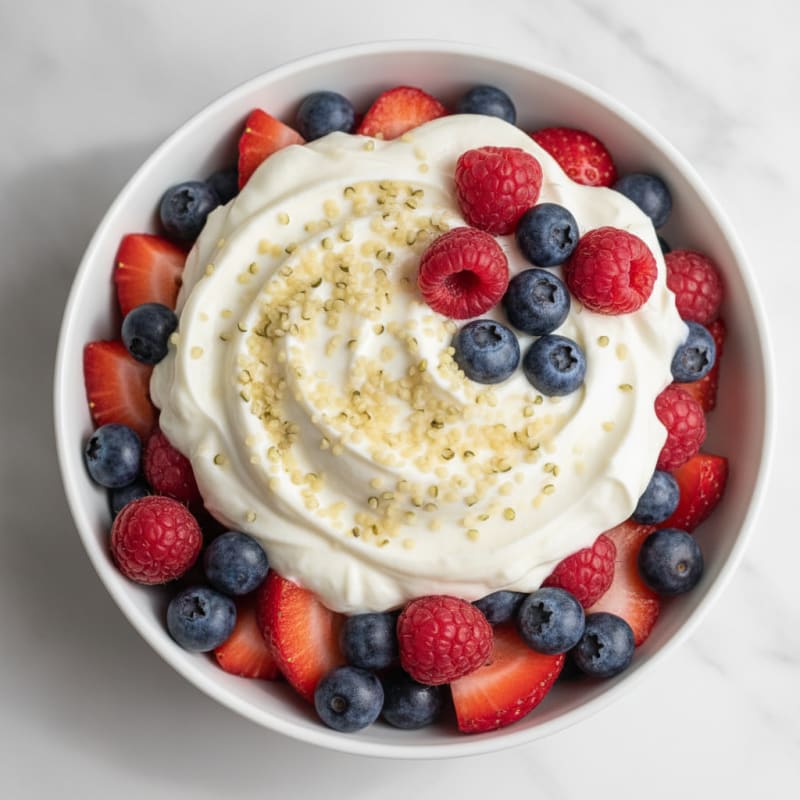 Greek Yogurt Protein Parfait with Mixed Berries