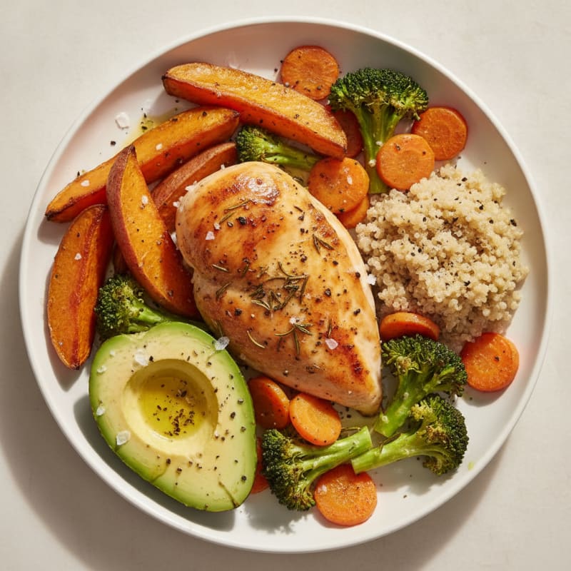Herb-Roasted Chicken with Roasted Vegetables