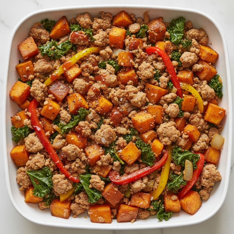 Turkey Sausage Sweet Potato Hash