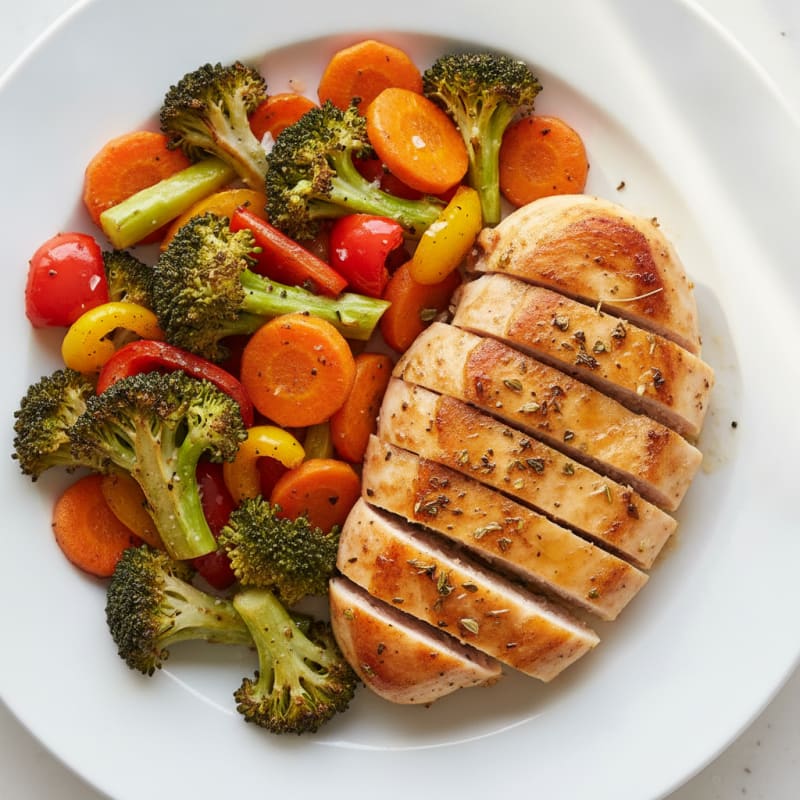 Pan-Seared Chicken with Roasted Vegetables