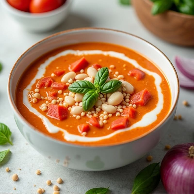 Healthy Creamy Tomato Basil Soup