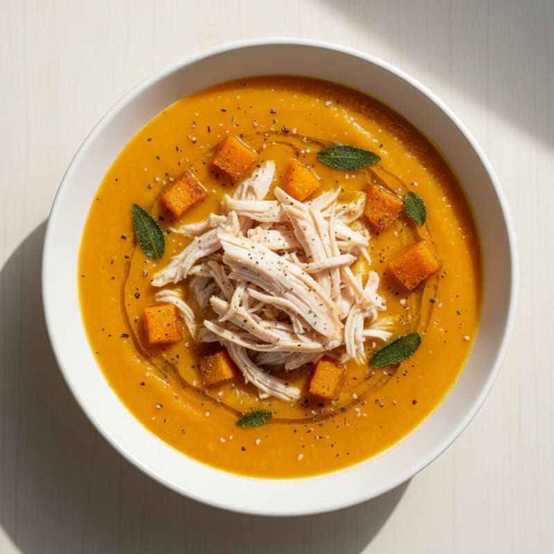 Roasted Butternut Squash Soup with Sage