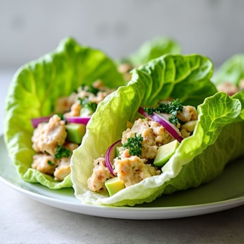 Fresh Herb Chicken Salad Lettuce Wraps