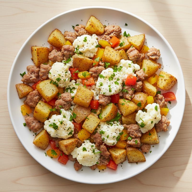 Crispy Potato and Sausage Breakfast Skillet