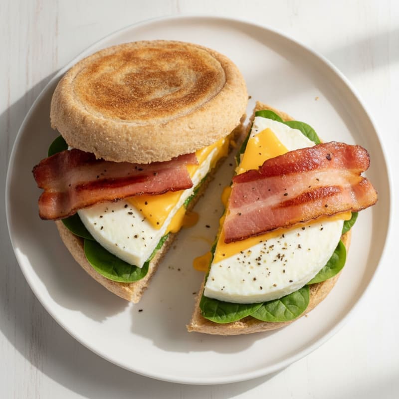 High-Protein Classic Egg and Cheese Breakfast Sandwich