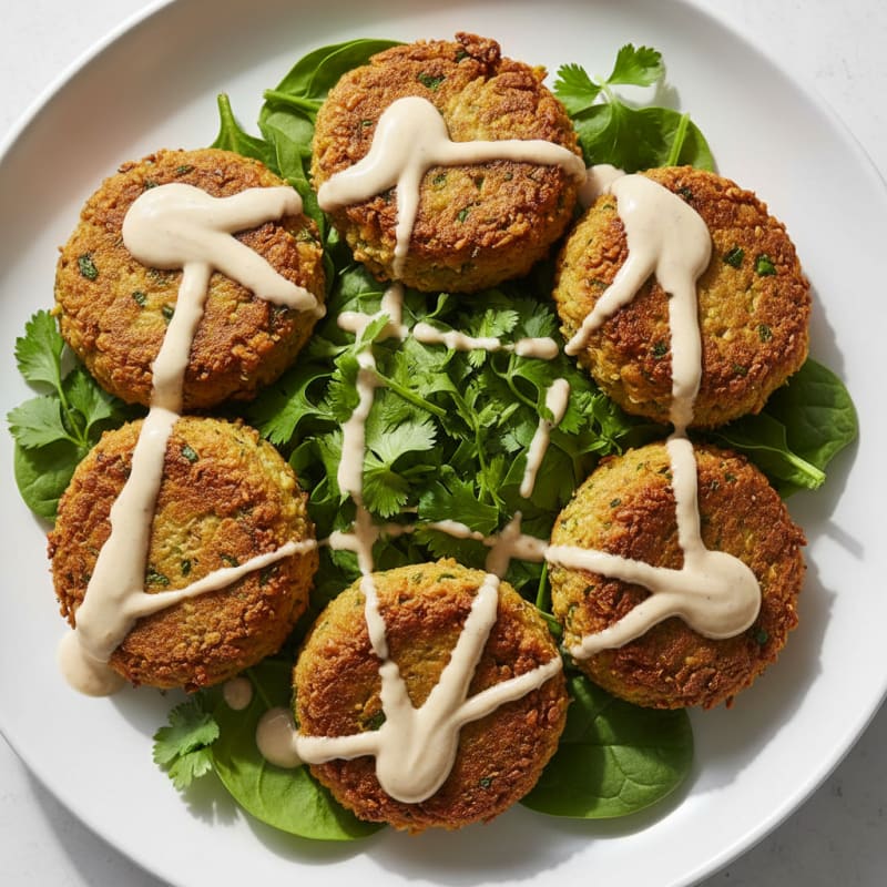 Crispy Falafel with Zesty Tahini Sauce