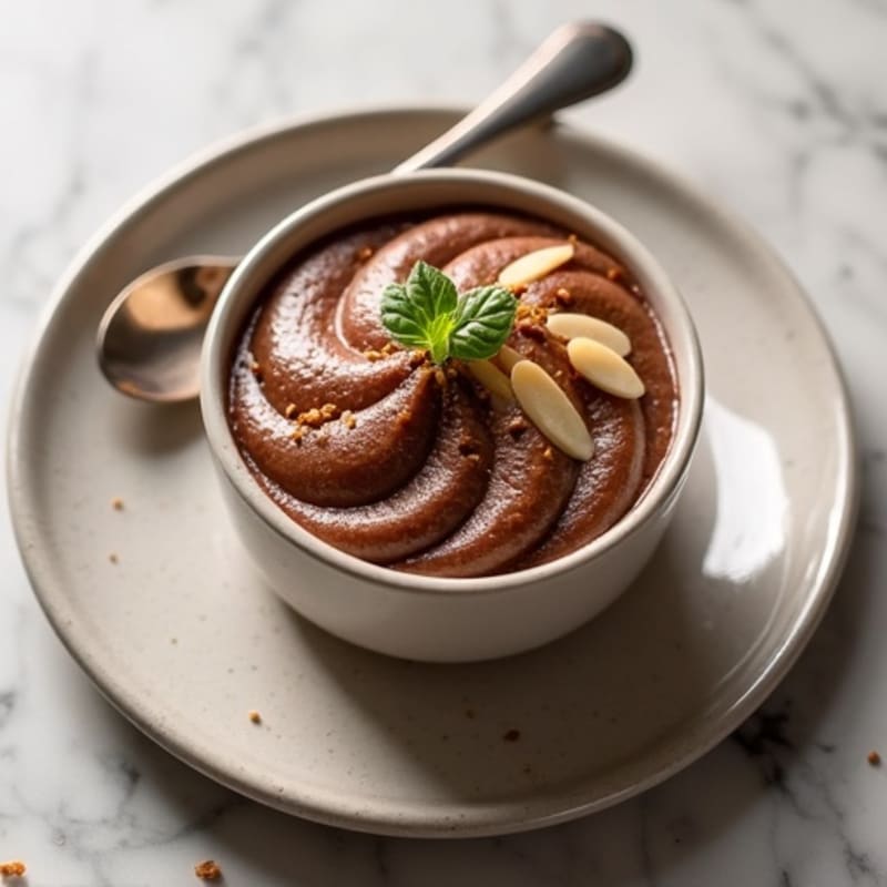 Chocolate Protein Pudding with Almond Butter Swirl