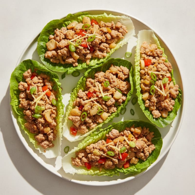 Savory Pork Lettuce Wraps