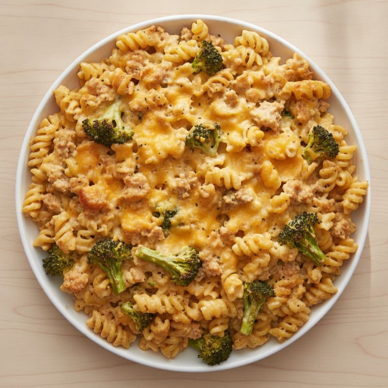 High-Protein Baked Macaroni and Cheese Casserole