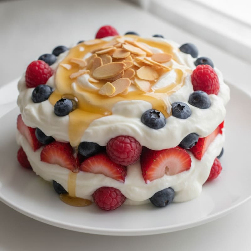 Greek Yogurt Protein Parfait with Mixed Berries