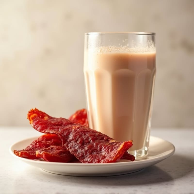 Beef Jerky with Protein Shake