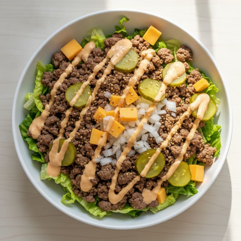 Big Mac Inspired Protein Bowl