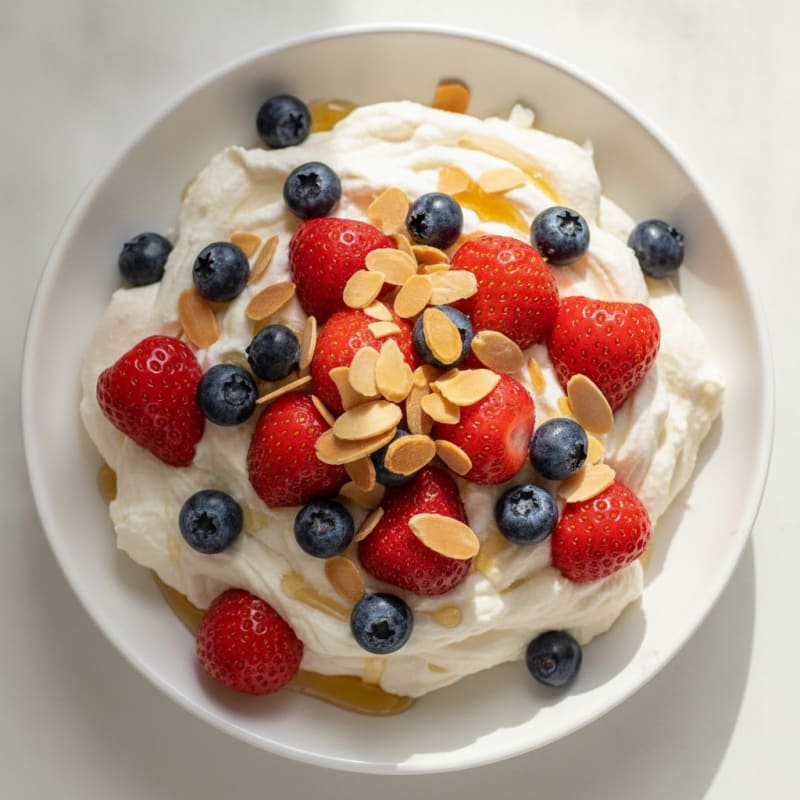 Silky Greek Yogurt Protein Mousse with Fresh Berries