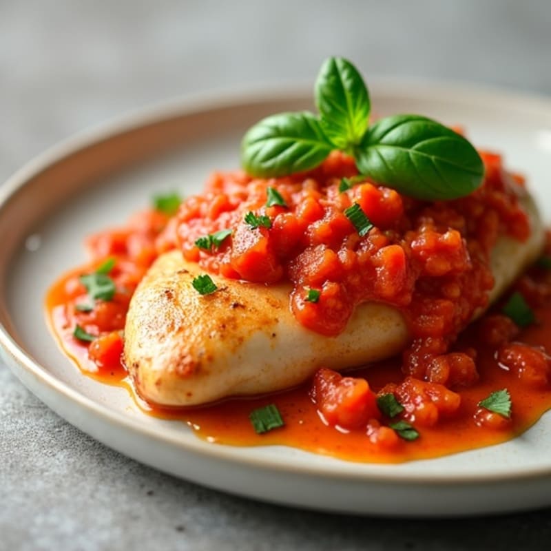 Roasted Chicken with Creamy Spiced Tomato Sauce