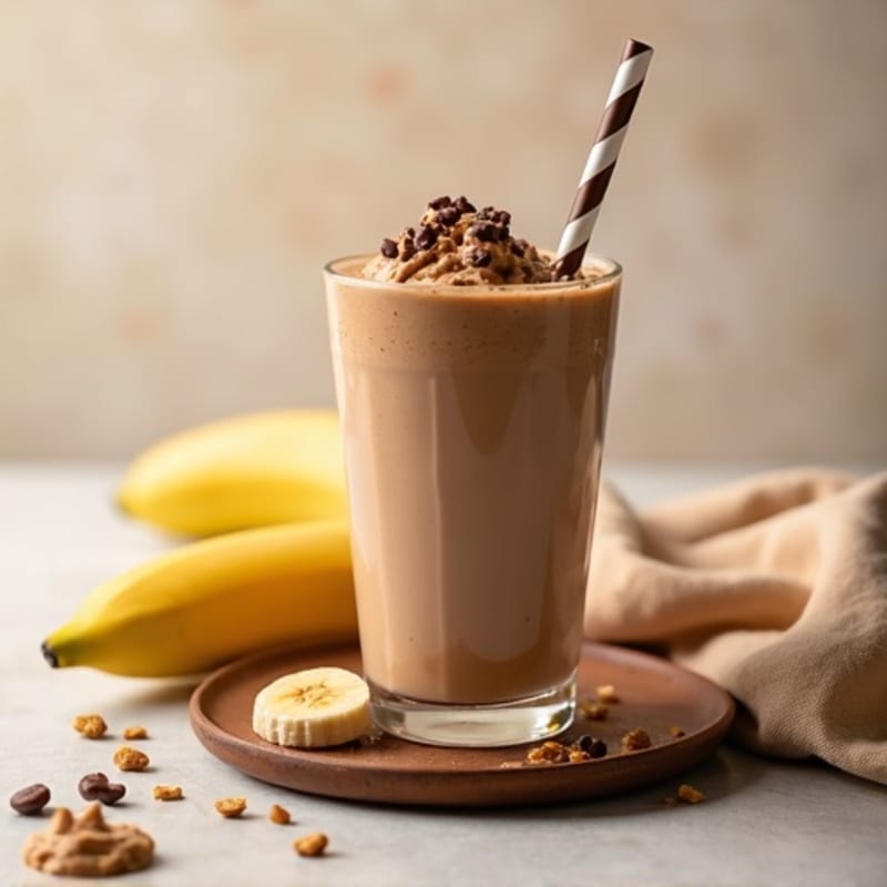Creamy Peanut Butter Chocolate Protein Smoothie