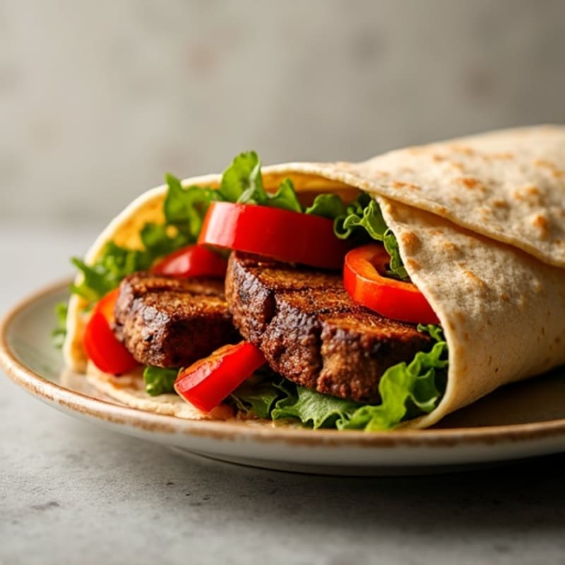 Crispy Spiced Steak and Pepper Wraps