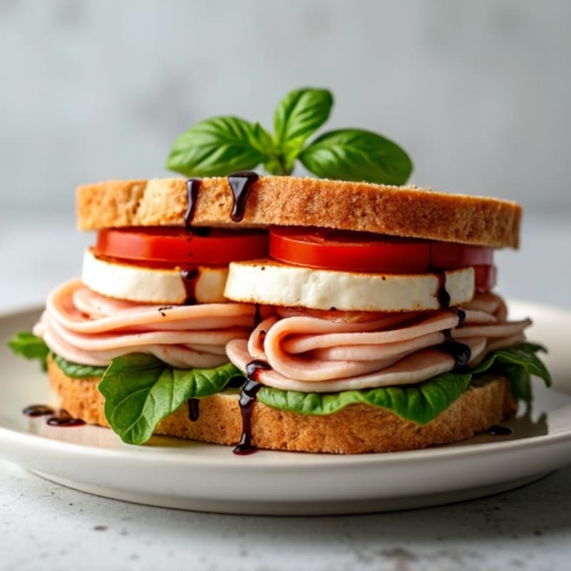 Lean Turkey-Caprese Stack Sandwich